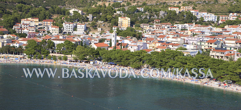 Baška Voda - panorama view from air