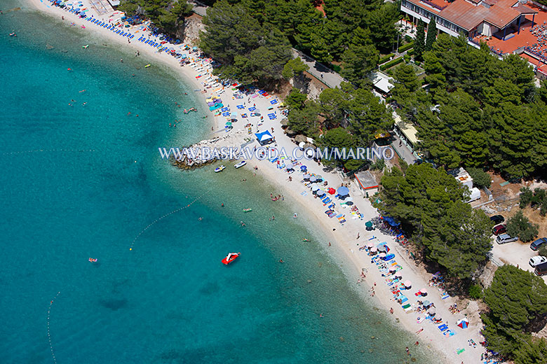 Baška Voda beach - aerial view