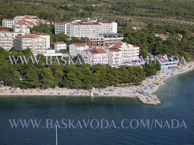 Aeral picture of Baška Voda beaches