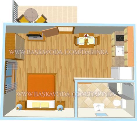 Baška Voda - apartments Darinka - plan