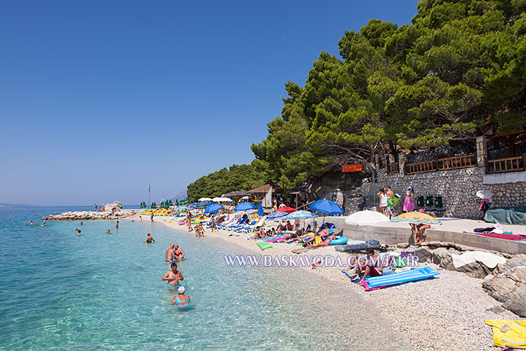 Baška Voda beach at summer