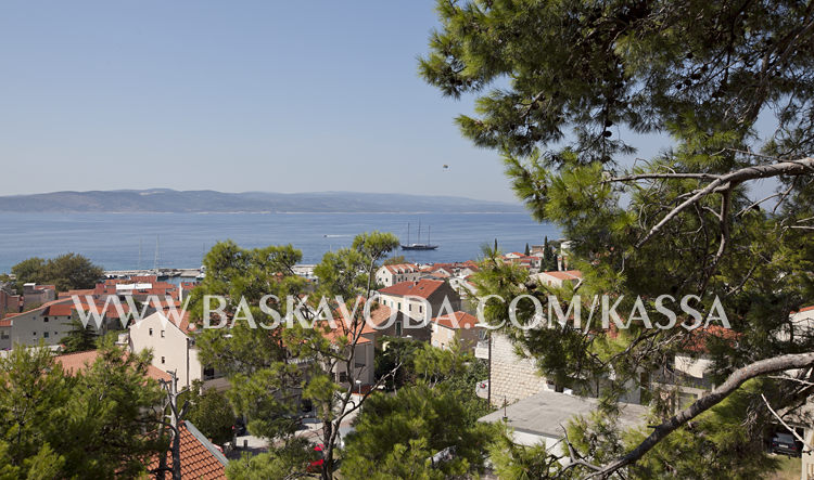panorama view from balcony on Baška Voda