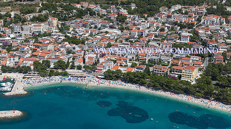 Baška Voda beach - aerial view