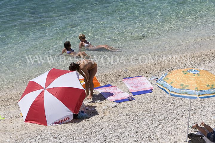 Girls enjoying the sea in Baška Voda (Baska Voda)