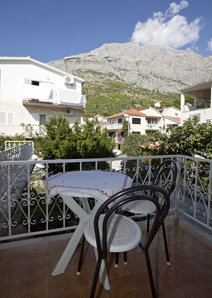 balcony with view on mountain Biokovo, 1762m high