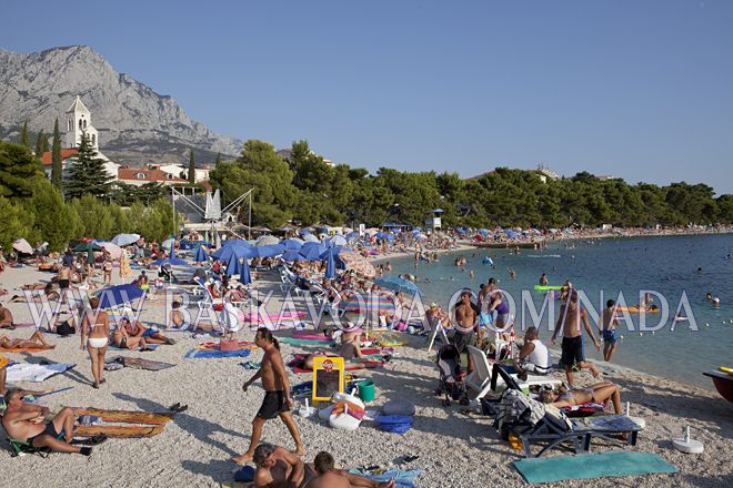 cental beach in Baška Voda