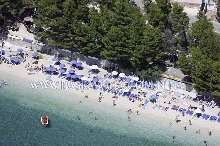 Aerial view on Baška Voda beach