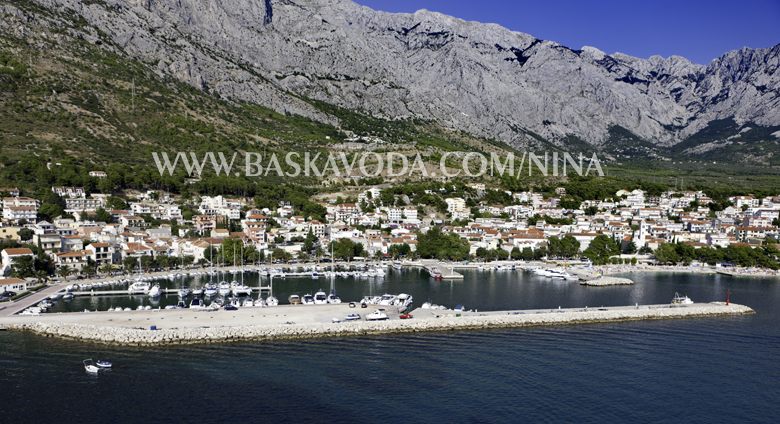 Baška Voda aerial panorama