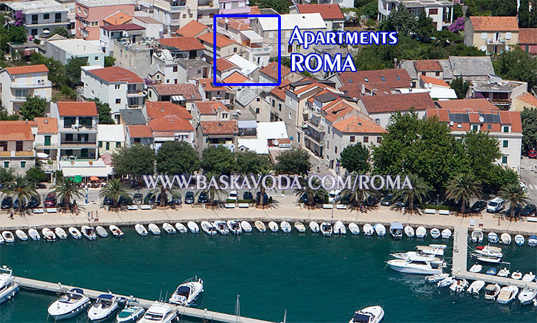 apartments Roma, Baška Voda - aerial position