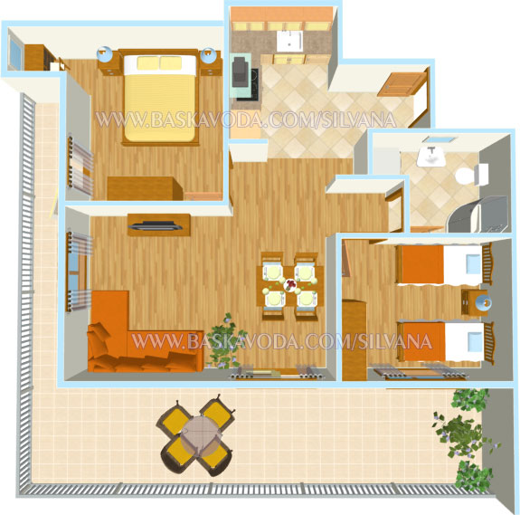 apartment Silvana, Baška Voda - plan