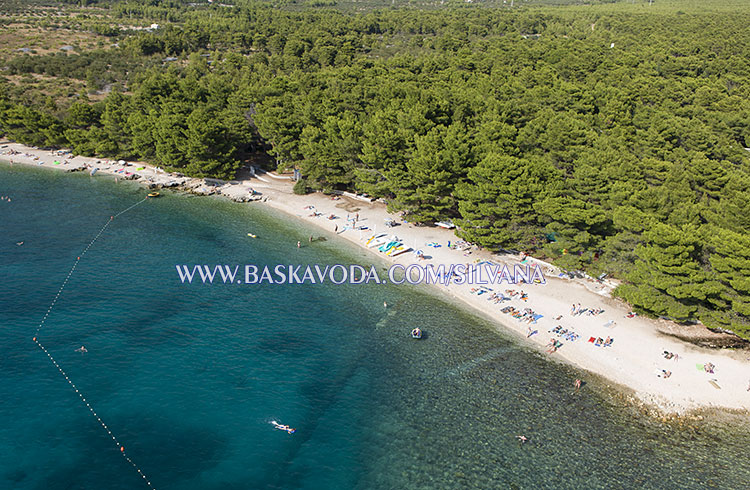 natural beach in Baška Voda, nothing but nature